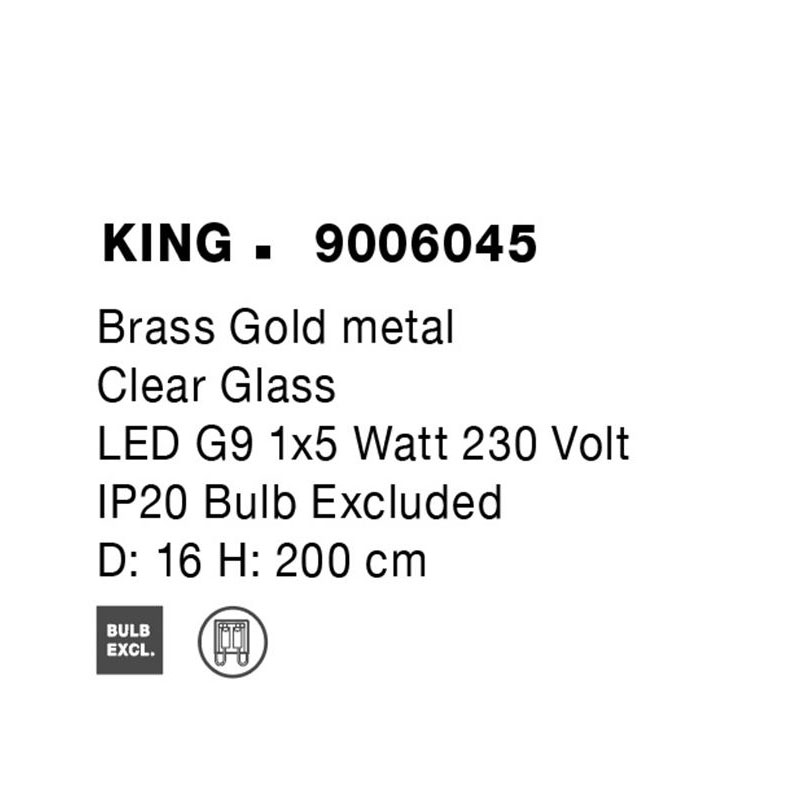 Pakabinamas šviestuvas KING 9006045